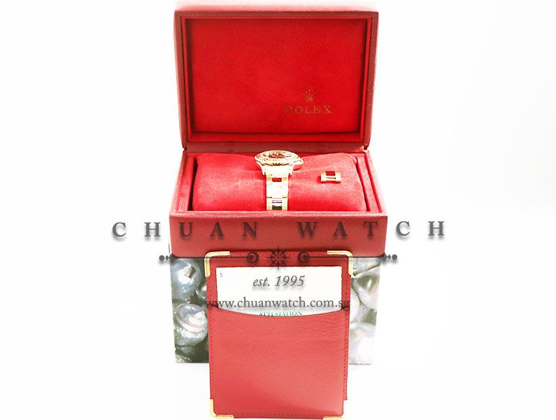 Rolex Ladies Yacht-Master Yellow Gold 29mm 69628 Blue Sunburst - Discontinued - Image 5
