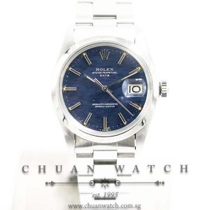 Rolex Vintage Gents Oyster Perpetual Date 34mm 1500 Blue Mosaic Index - Discontinued