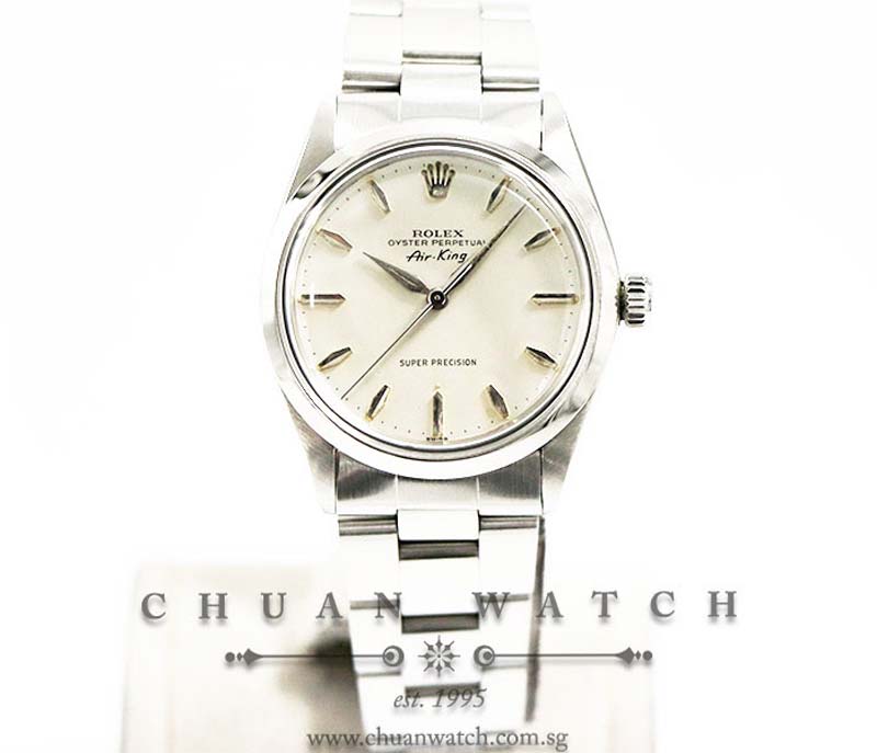 Rolex Vintage Oyster Perpetual Air-King Super Precision 34mm 5500 Silver Index - Discontinued