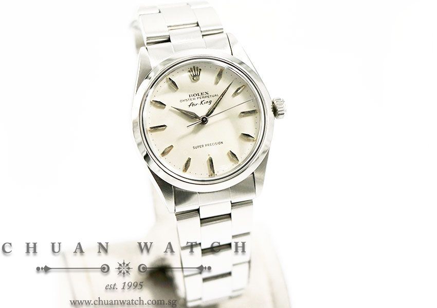 Rolex Vintage Oyster Perpetual Air-King Super Precision 34mm 5500 Silver Index - Discontinued - Image 3