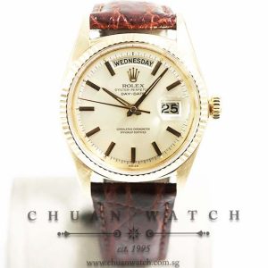 Rolex Vintage Day-Date President Yellow Gold 36mm 1803 Pie Pan Matt Silver Index - Discontinued