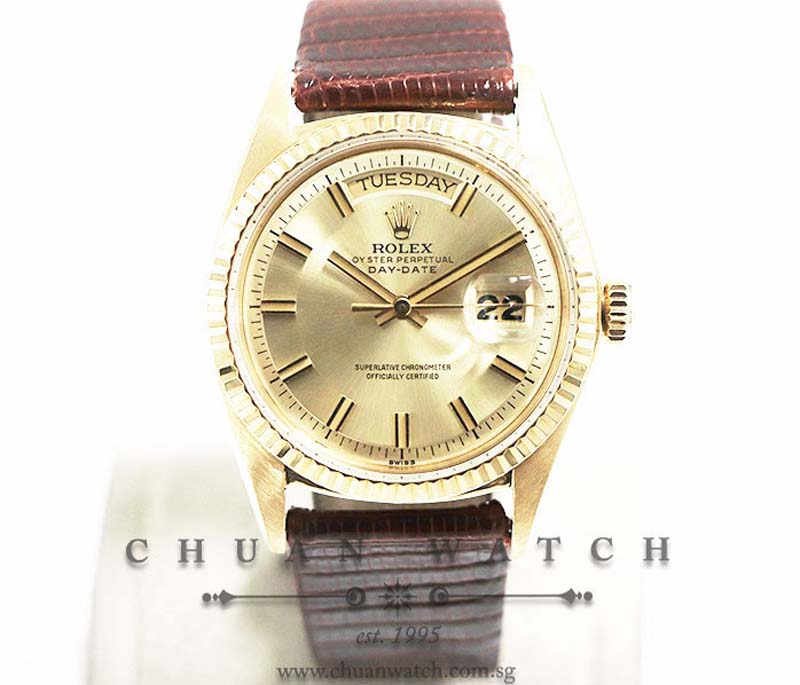 Rolex Vintage Day-Date President Yellow Gold 36mm 1803 Pie Pan Champagne Sunburst Index - Discontinued