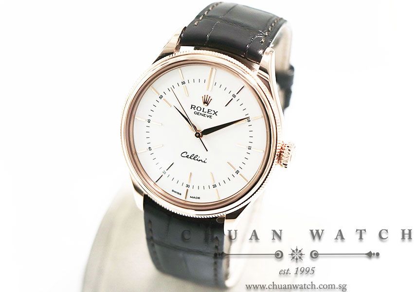 Rolex Gents Cellini Time Rose Gold 39mm 50505 White Index - Image 2