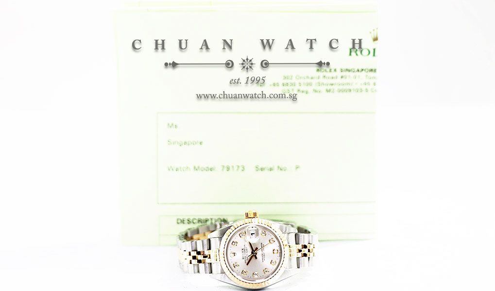 Rolex Ladies DateJust Two-Tone 26mm 79173 Silver Sunburst Diamonds - Discontinued - Image 5