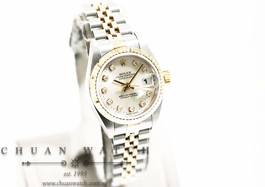 Rolex Ladies DateJust Two-Tone 26mm 79173 Silver Sunburst Diamonds - Discontinued - Image 3