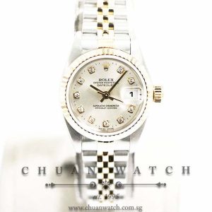Rolex Ladies DateJust Two-Tone 26mm 79173 Silver Sunburst Diamonds - Discontinued