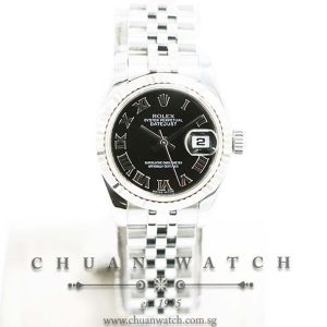 Rolex Ladies DateJust 26mm 179174 Black Roman - Discontinued