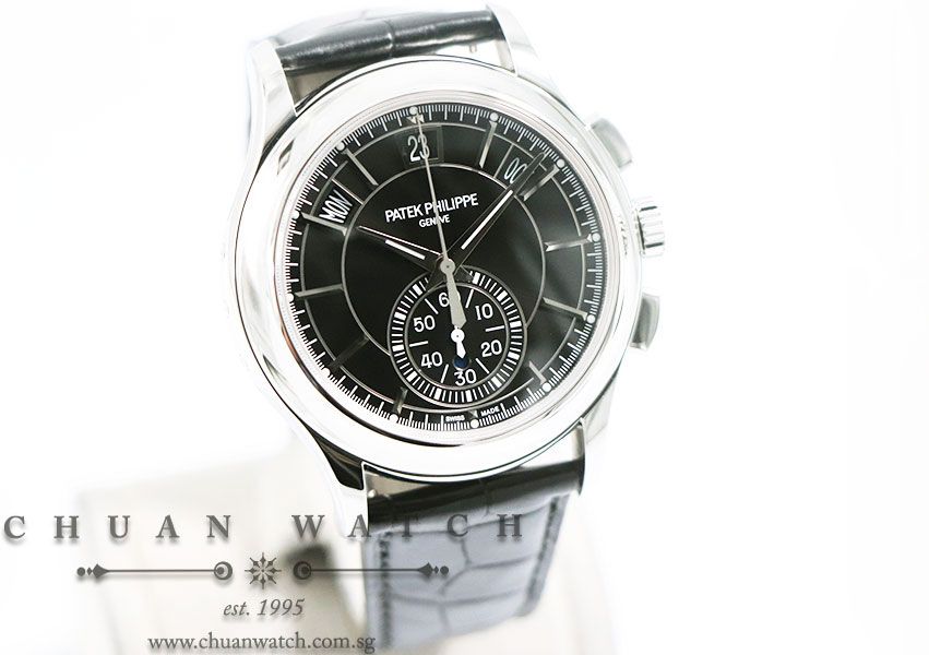 Patek Philippe Annual Calendar Flyback Chronograph Platinum 42mm 5905P-010 - Image 3