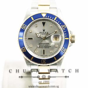 Rolex Submariner Two-Tone 16613 Slate Serti - Discontinued