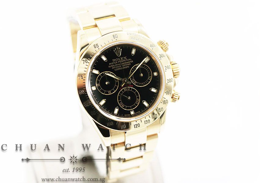 Rolex Cosmograph Daytona Yellow Gold 116528 Black Index - Discontinued Reference - Image 3