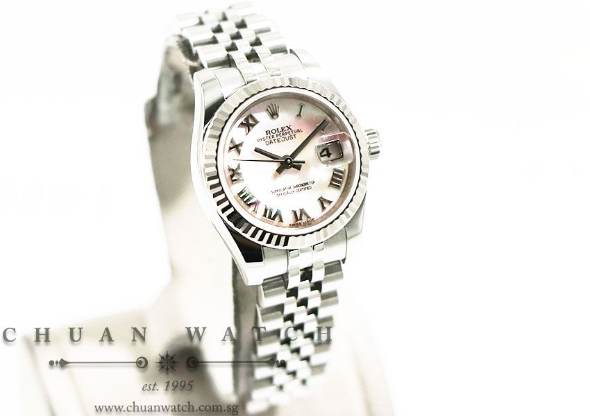 Rolex Ladies DateJust 26mm 179174 Pink MOP Roman - Discontinued - Image 3