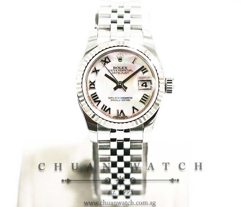 Rolex Ladies DateJust 26mm 179174 Pink MOP Roman - Discontinued