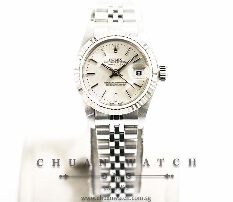 Rolex Ladies DateJust 26mm 79174 Silver Sunburst Index - Discontinued