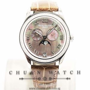 Patek Philippe Ladies Annual Calendar MoonPhase White Gold 37mm 4936G-001 - Discontinued