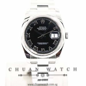 Rolex Gents DateJust 36mm 116200 Black Roman - Discontinued
