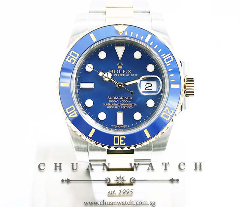 Rolex Submariner Two-Tone 116613LB Matt Blue - Discontinued Dial