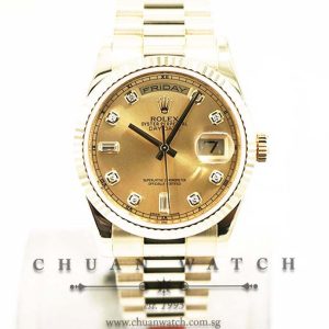 Rolex Day-Date President Yellow Gold 36mm 118238 Champagne Sunburst Diamonds - Discontinued