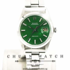 Rolex Vintage Oysterdate Precision 34mm 6694 Custom Green Index (Reconditioned) - Discontinued
