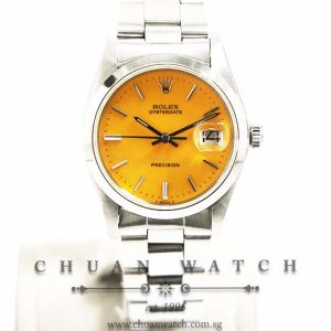 Rolex Vintage Oysterdate Precision 34mm 6694 Custom Yellow Index (Reconditioned) - Discontinued