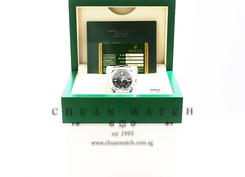 Rolex DateJust II 41mm 116300 Matt Black Painted Roman - Discontinued Reference - Image 5
