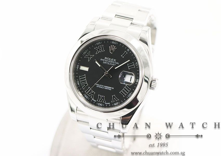 Rolex DateJust II 41mm 116300 Matt Black Painted Roman - Discontinued Reference - Image 2