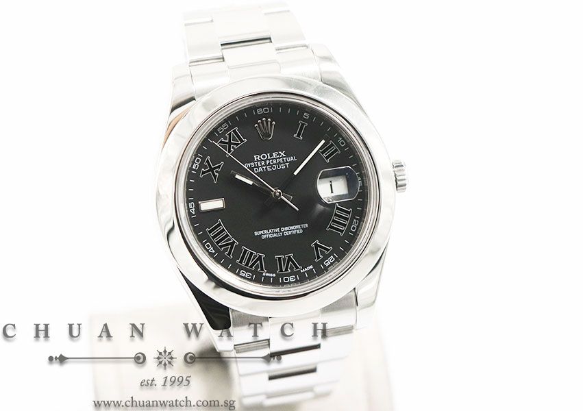 Rolex DateJust II 41mm 116300 Matt Black Painted Roman - Discontinued Reference - Image 3