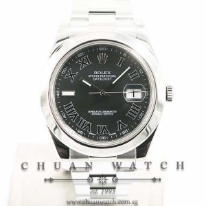 Rolex DateJust II 41mm 116300 Matt Black Painted Roman - Discontinued Reference