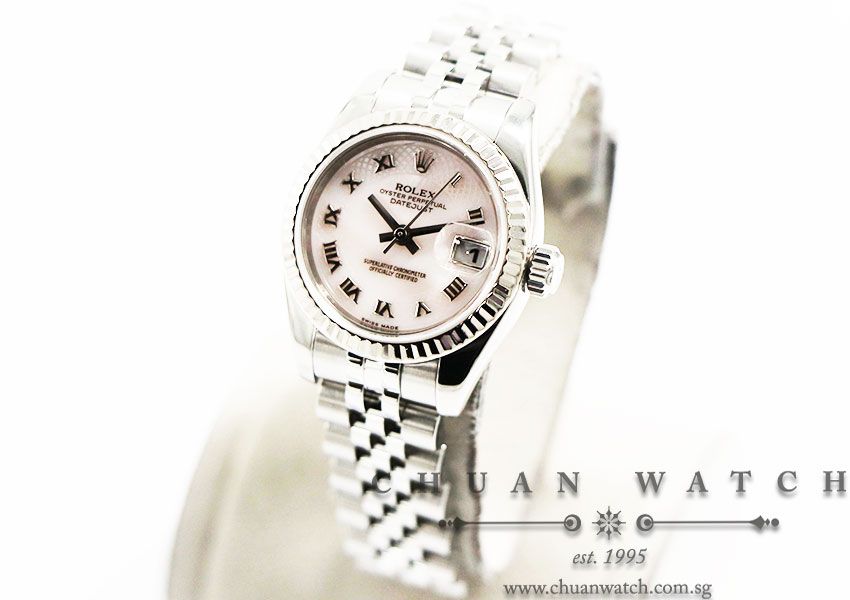 Rolex Ladies DateJust 26mm 179174 Pink Decorated MOP Roman - Discontinued - Image 2