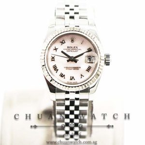 Rolex Ladies DateJust 26mm 179174 Pink Decorated MOP Roman - Discontinued