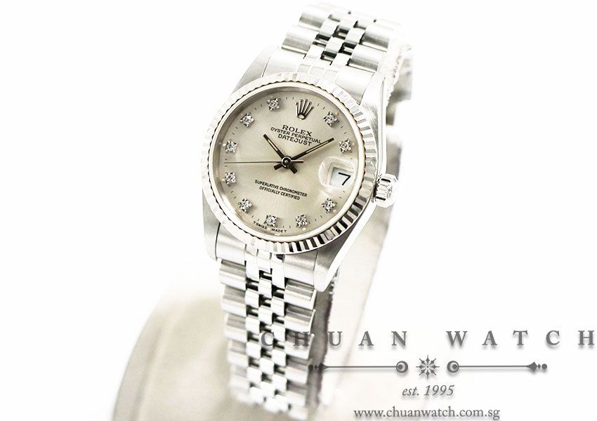 Rolex Boys DateJust 31mm 68274 Silver Sunburst Diamonds - Discontinued - Image 2