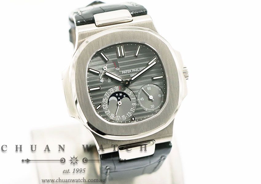 Patek Philippe Nautilus MoonPhase Power-Reserve White Gold 40mm 5712G-001 - Image 3