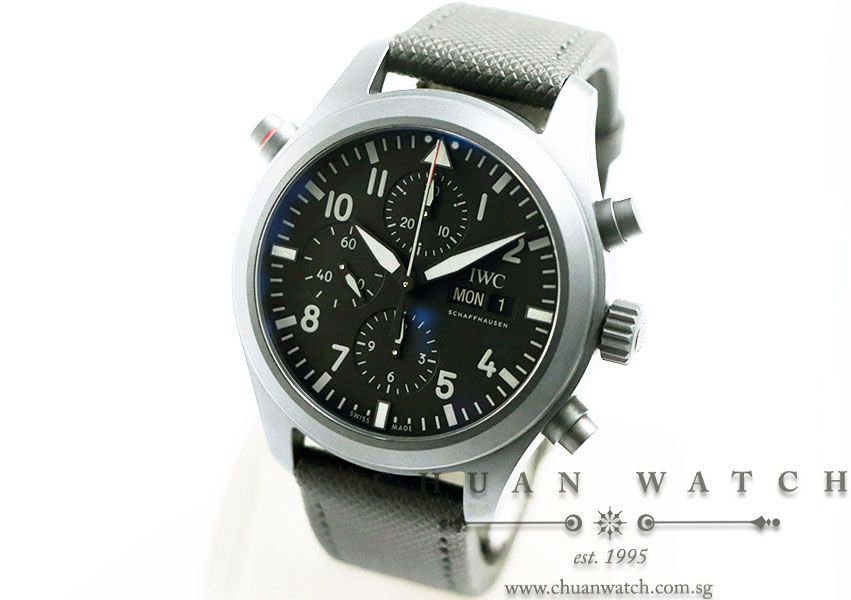IWC Pilots Watch Double Chronograph Top Gun Ceratanium 44mm IW371815 - Image 2