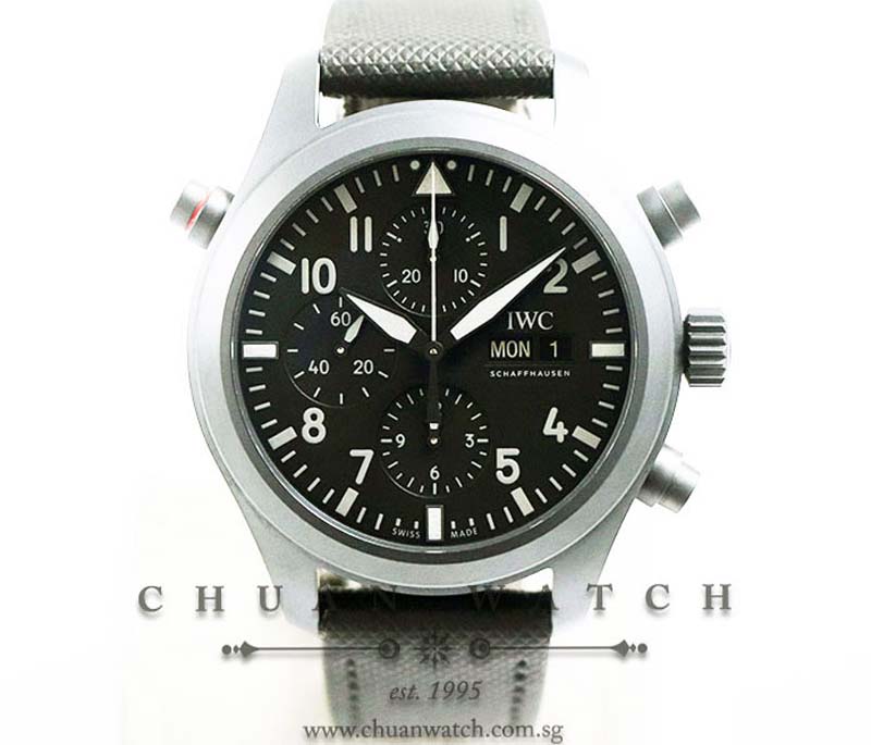 IWC Pilots Watch Double Chronograph Top Gun Ceratanium 44mm IW371815