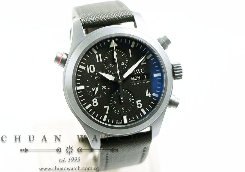 IWC Pilots Watch Double Chronograph Top Gun Ceratanium 44mm IW371815 - Image 3
