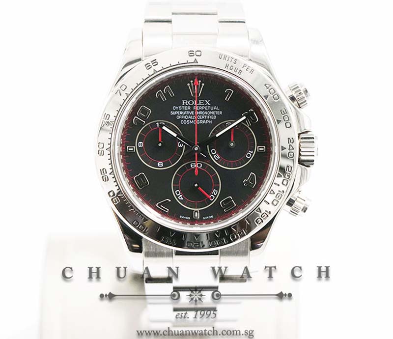 Rolex Cosmograph Daytona White Gold 116509 Racing Black Arabic - Discontinued Dial