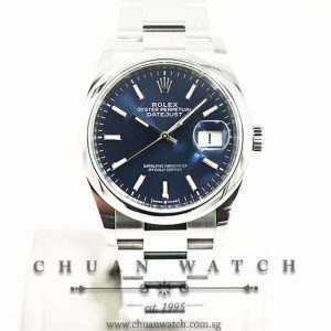 Rolex Gents DateJust 36 126200 Blue Sunburst Index