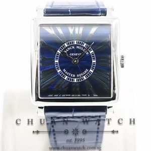 Franck Muller Ladies Master Square Quartz 6002 M B QZ Blue Relief Roman