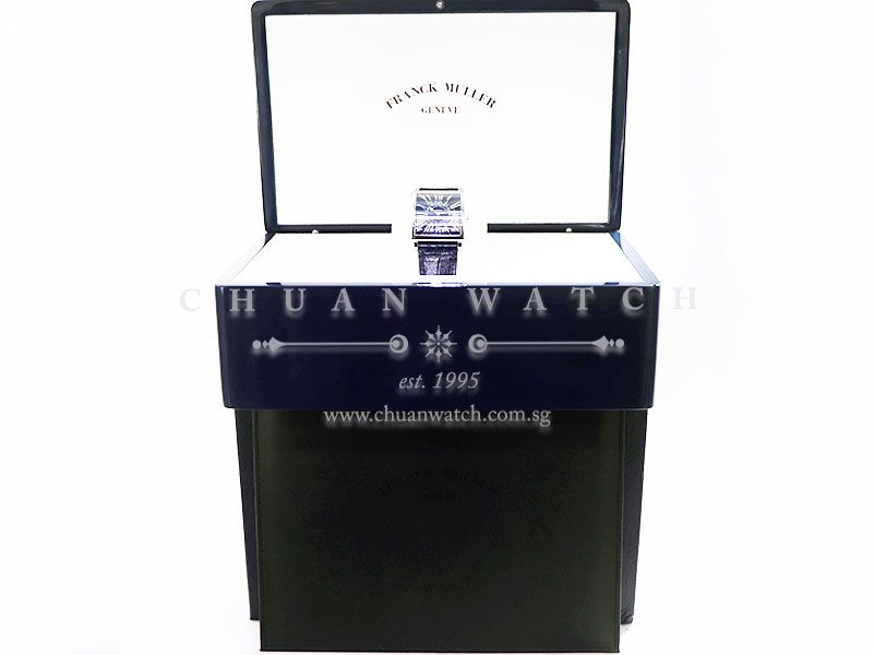 Franck Muller Ladies Master Square Quartz 6002 M B QZ Blue Relief Roman - Image 5