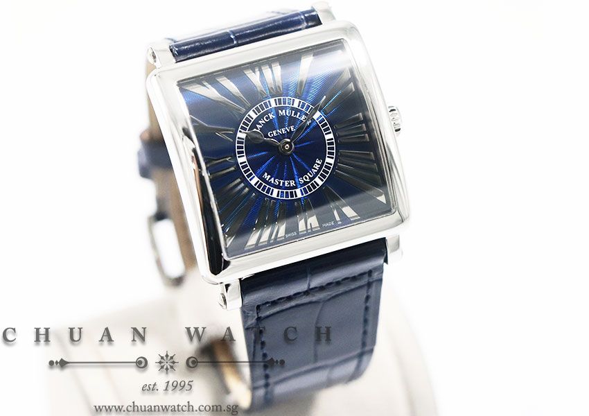 Franck Muller Ladies Master Square Quartz 6002 M B QZ Blue Relief Roman - Image 3