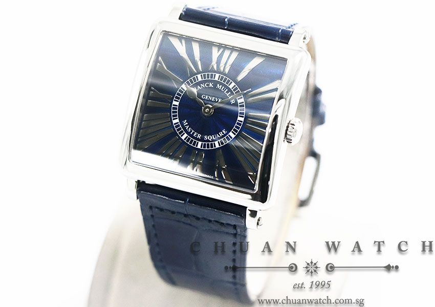 Franck Muller Ladies Master Square Quartz 6002 M B QZ Blue Relief Roman - Image 2