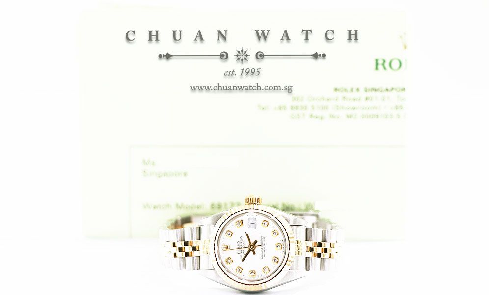 Rolex Ladies DateJust Two-Tone 26mm 69173 White Diamonds - Discontinued - Image 5