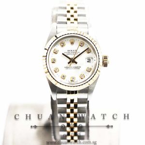 Rolex Ladies DateJust Two-Tone 26mm 69173 White Diamonds - Discontinued