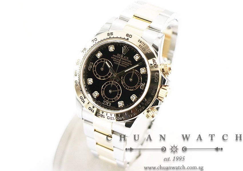 Rolex Cosmograph Daytona Two-Tone 116503 Black Diamonds - Image 2
