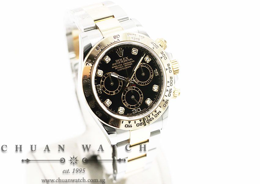 Rolex Cosmograph Daytona Two-Tone 116503 Black Diamonds - Image 3