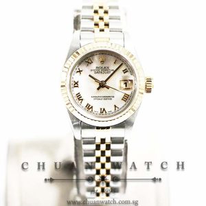 Rolex Ladies DateJust Two-Tone 26mm 69173 White MOP Roman - Discontinued