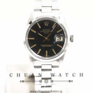 Rolex Vintage Gents Oyster Perpetual Date 34mm 1500 Reconditioned Black Index - Discontinued