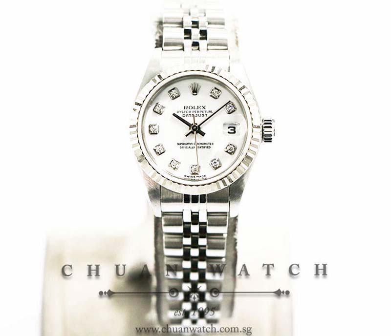Rolex Ladies DateJust 26mm 79174 White Diamonds - Discontinued