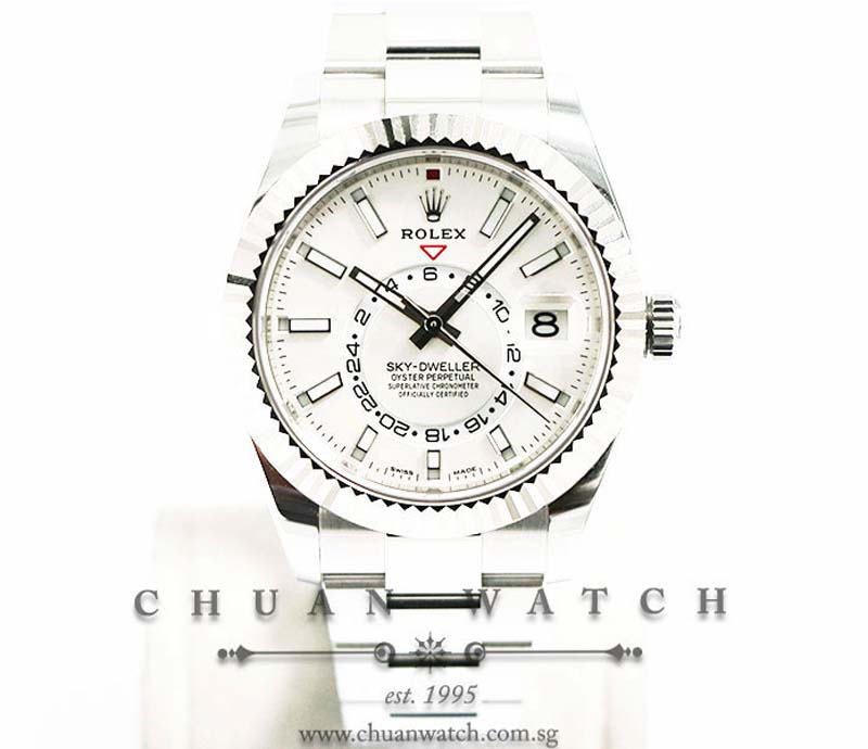 Rolex Annual Calendar GMT Sky-Dweller 42mm 326934 White Index