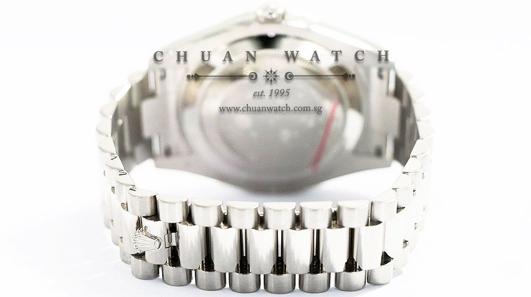 Rolex Day-Date II President White Gold 41mm 218239 Blue Waves Arabic - Discontinued - Image 4