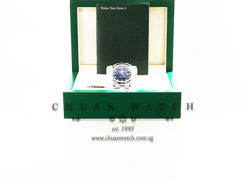 Rolex Day-Date II President White Gold 41mm 218239 Blue Waves Arabic - Discontinued - Image 5